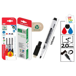 MARCADOR DE PIZARRA BORRADOR 3 COLORES 0,85€ | CHINALANDIA