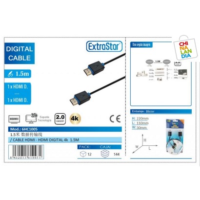 CABLE HDMI - HDMI  DIGITAL...
