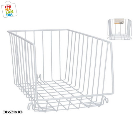 CESTA METAL APILABLE COCINA 32X21X18 CM 3.50€ | CHINALANDIA