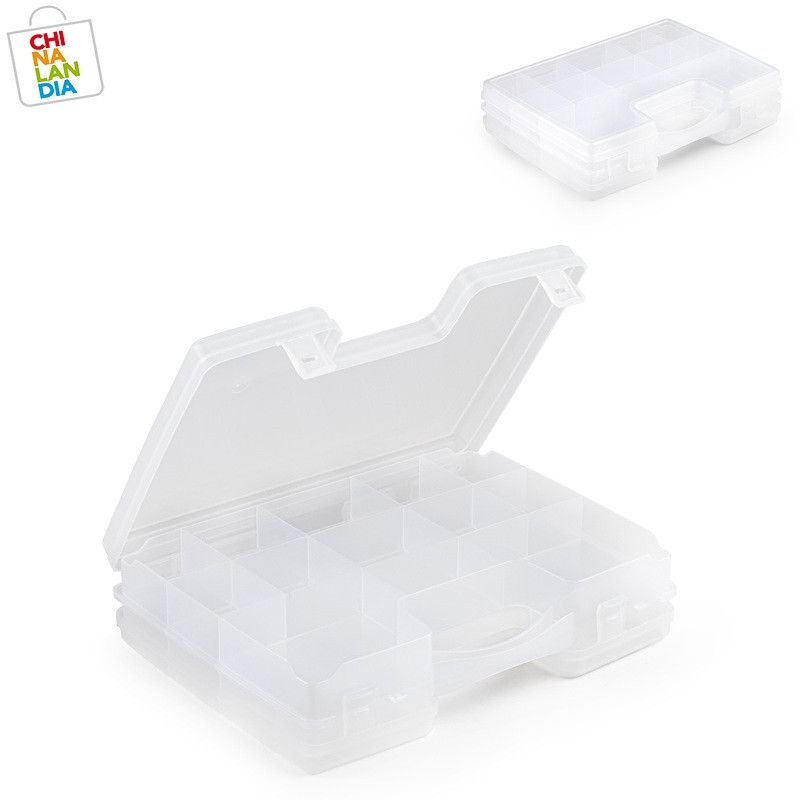 MALETIN SATURN MULTIUSOS DOBLE TRANSPARENTE 4,60€|CHINALANDIA