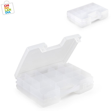 MALETIN SATURN MULTIUSOS DOBLE TRANSPARENTE 4,60€|CHINALANDIA
