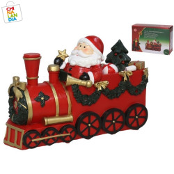 FIGURA TREN NAVIDEÑO SANTA 21,6X8X14 CM 7.20€ | CHINALANDIA