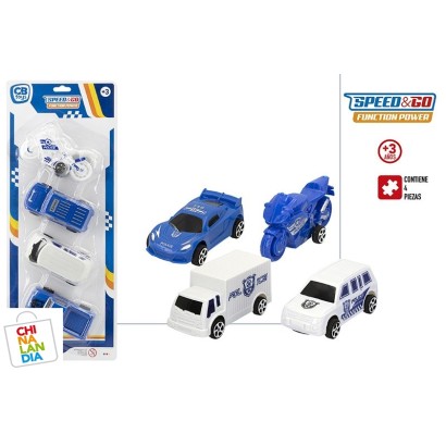 SPEED &GO-BL PACK 4 COCHES...