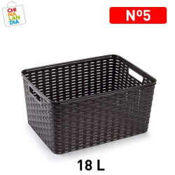 CESTA RATTAN N°5 18L WENGUE 4,40€| CHINALANDIA