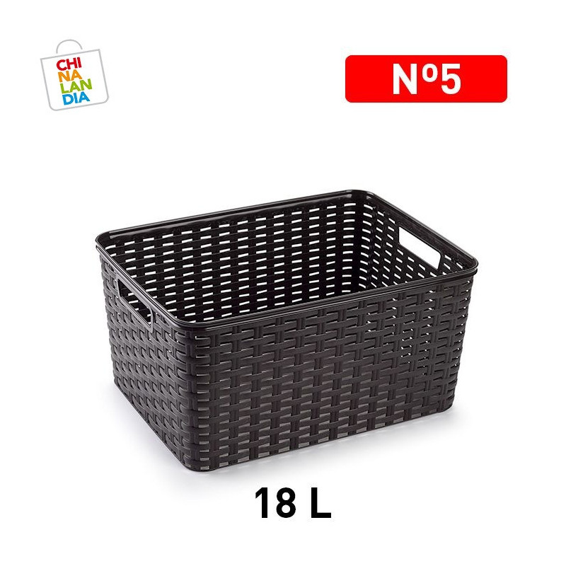 CESTA RATTAN N°5 18L WENGUE 4,40€| CHINALANDIA CESTA RATTAN N°5 18L WENGUE 4,40€| CHINALANDIA
