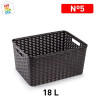 CESTA RATTAN N°5 18L WENGUE 4,40€| CHINALANDIA