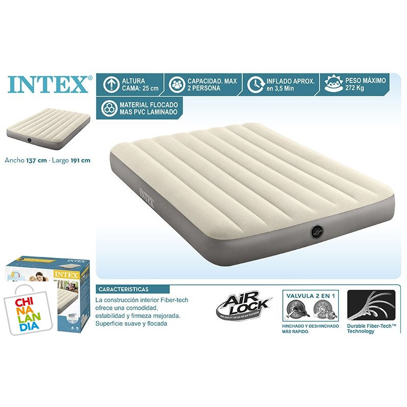 CAMA DE AIRE DURA-BEAM STANDARD 137X191X25CM 22,00€|CHINALANDIA CAMA DE AIRE DURA-BEAM STANDARD 137X191X25CM 22,00€|CHINALANDIA