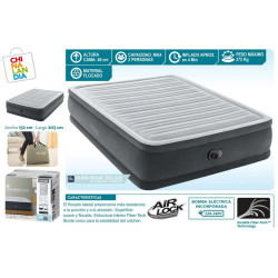 CAMA AIRE FIBER-TECH COMFORT PLUSH 152X203X46CM C/BOMBA ELECTRICA 77,95€|CHINALANDIA