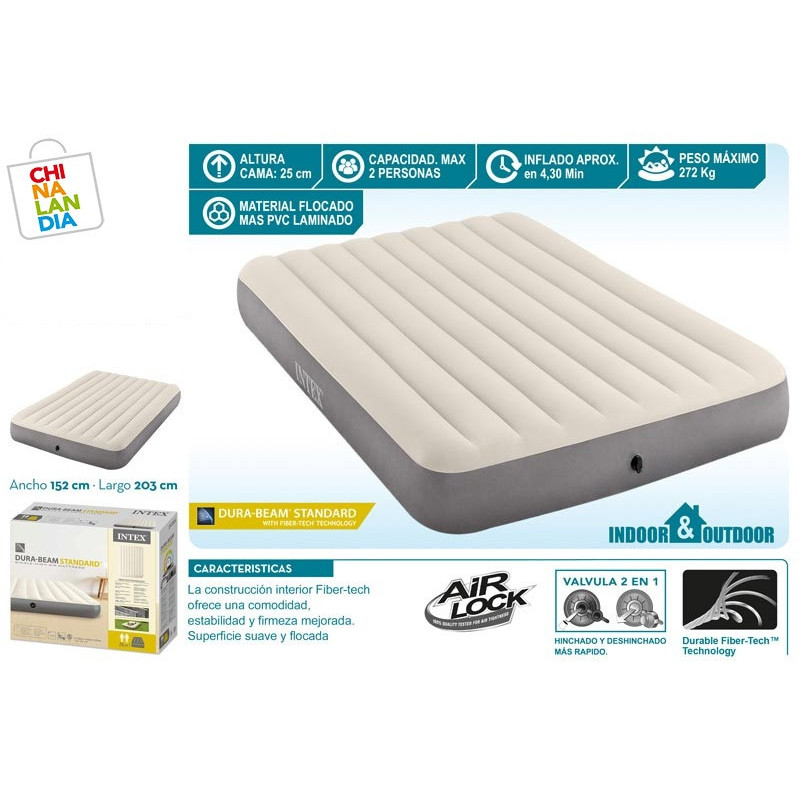 CAMA DE AIRE DURA-BEAM STANDARD 152X203X25CM 26,95€|CHINALANDIA CAMA DE AIRE DURA-BEAM STANDARD 152X203X25CM 26,95€|CHINALANDIA