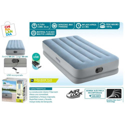 CAMA DURA-BEAM COMFORT TWIN 99X191X42CM C/HINCHADO USB 43,00€|CHINALANDIA