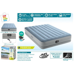 CAMA DURA-BEAM COMFORT QUEEN 152X203X36CM C/HINCHADOR USB 49,95€|CHINALANDIA