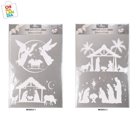 ADHESIVOS ESCENA NACIMIENTO 12PCS 2SRT 30X44CM 1.95€ | CHINALANDIA