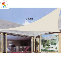 PARASOL TRIANGULAR ZEUS CREMA 5M 23,95€|CHINALANDIA