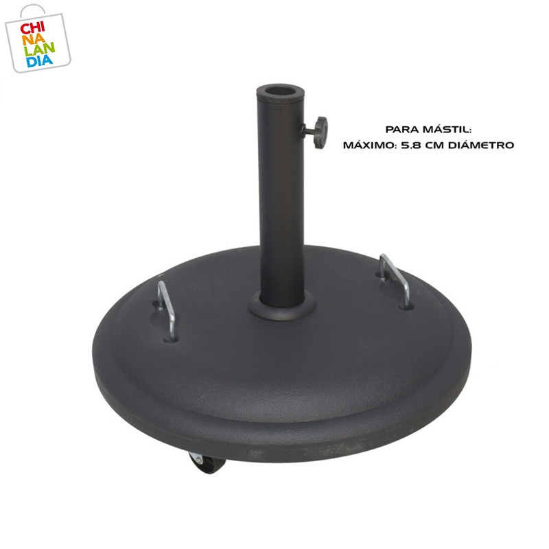 BASE SOMBRILLA CEMENTO RECUBIERTO DE PLASTICO C/ RUEDAS 25KG 39,95€|CHINALANDIA BASE SOMBRILLA CEMENTO RECUBIERTO DE PLASTICO C/ RUEDAS 25KG 39,95€|CHINALANDIA