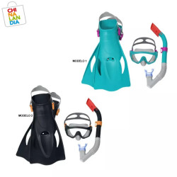 GAFAS TUBO Y ALETAS + 14 AÑOS 2/C BUCEO 16,95€|CHINALANDIA