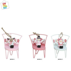 COLGANTE SILLA CON FIGURA COLOR 8,5CM 3STD 1.95€ | CHINALANDIA