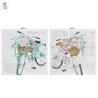 CUADRO BICI FLOWER 40X40X1,50CM 2 SURT. 4,95€|CHINALANDIA
