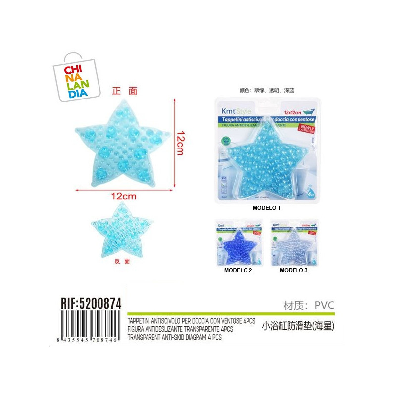FIGURA ANTIDESLIZANTE CON VENTOSA ESTRELLA 2,50€|CHINALANDIA FIGURA ANTIDESLIZANTE CON VENTOSA ESTRELLA 2,50€|CHINALANDIA