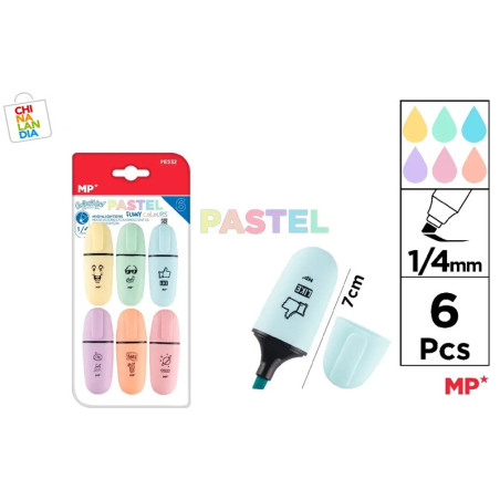 MARCADOR PASTEL MINI 6 U 2,40€|CHINALANDIA