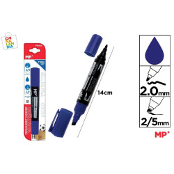 MARCADOR PERMANENTE DOBLE PUNTA AZUL 0,95€|CHINALANDIA