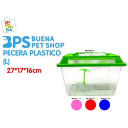 PECERA PLASTICO L 27X17X16CM 4,75€|CHINALANDIA