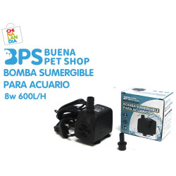 BOMBA SUMERGIBLE PARA ACUARIO 8W 600L/H 7,50€|CHINALANDIA