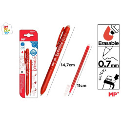 BOLIGRAFO BORRABLE CLICK ROJO + RECAMBIO 1,60€|CHINALANDIA