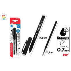 BOLÍGRAFO BORRABLE NEGRO + RECAMBIO 1,50€|CHINALANDIA