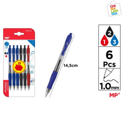 BOLÍGRAFOS PUNTA 1.0 MM 6 U 1,10€|CHINALANDIA
