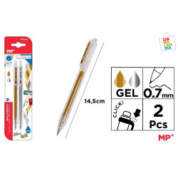 BOLÍGRAFOS TINTA GEL DORADO Y PLATEADO 1,65€|CHINALANDIA