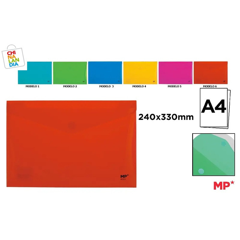 CARPETA SOBRE PLÁSTICO CIERRE RÁPIDO HORIZONTAL 0,55€|CHINALANDIA CARPETA SOBRE PLÁSTICO CIERRE RÁPIDO HORIZONTAL 0,55€|CHINALANDIA