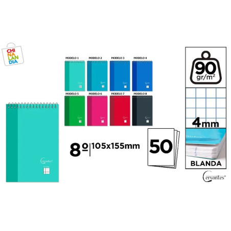 BLOCK OCTAVO 50 HOJAS CUADRÍCULA 0,85€|CHINALANDIA