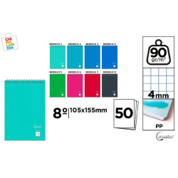 BLOCK PP OCTAVO 50 HOJAS CUADRÍCULA 1,00€|CHINALANDIA