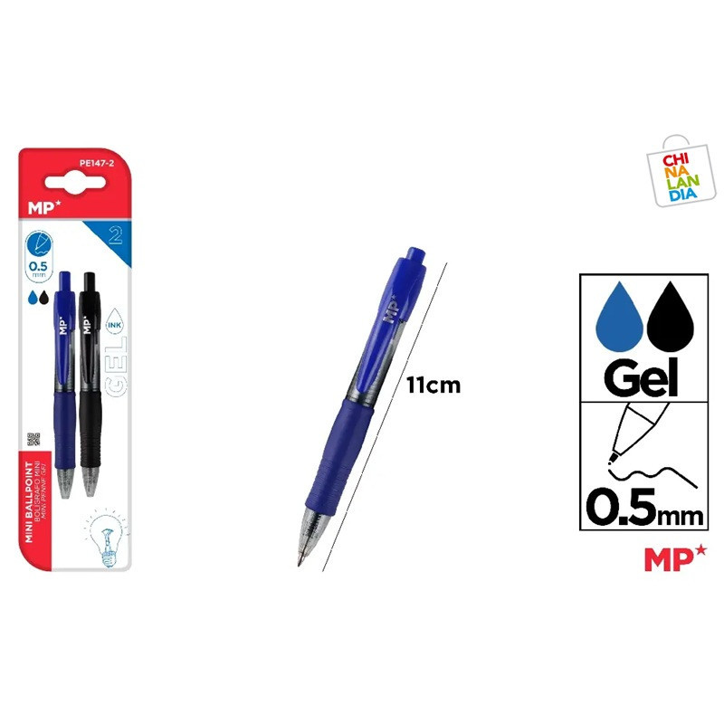 BOLÍGRAFO GEL MINI PUNTA 0.7MM 2 U 1,10€|CHINALANDIA BOLÍGRAFO GEL MINI PUNTA 0.7MM 2 U 1,10€|CHINALANDIA