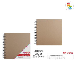 ÁLBUM PARA SCRAPBOOKING KRAFT 20 X 20 CM 3,75€|CHINALANDIA