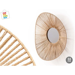 ESPEJO 55CM VUELO OVAL CUERDA 18,95€ | CHINALANDIA