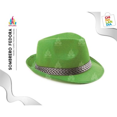 SOMBRERO FEDORA VERDE FLUOR