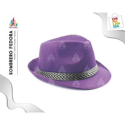 SOMBRERO FEDORA LILA