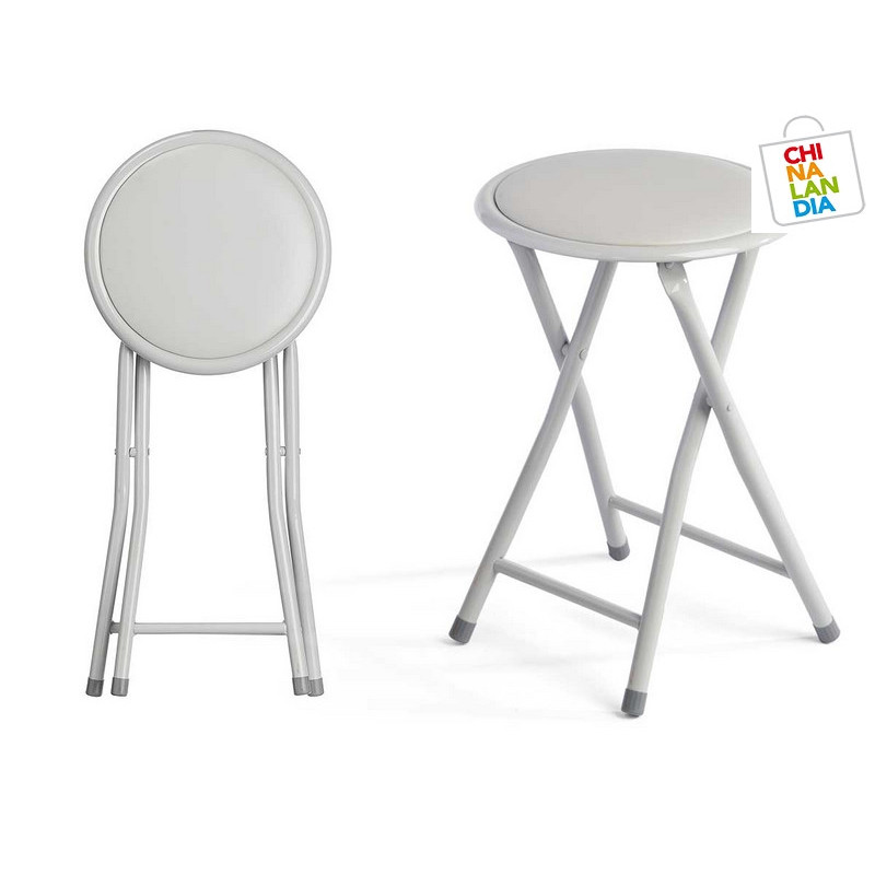 TABURETE PLEGABLE PVC GRIS 11,95€ | CHINALANDIA