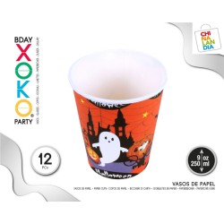 VASO 9OZ HLW PRINT 12PC