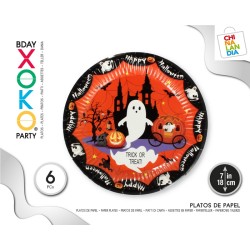 PLATO 18CM HLW PRINT 6PC