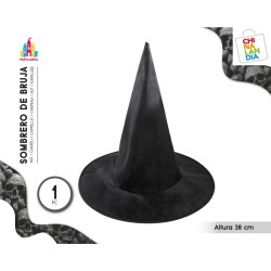 SOMBRERO DE BRUJA NEGRO ADUL