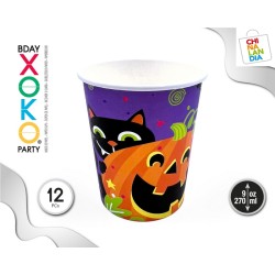 VASO 9OZ HLW PRINT 12PC