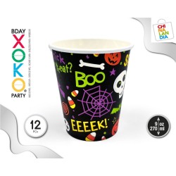 VASO 9OZ HLW PRINT 12 PZAS