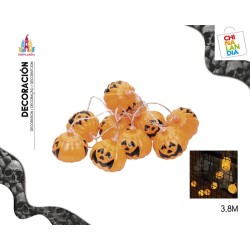 CALABAZAS CON LUZ TIRA 3,8M