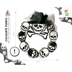 COLGANTE PUERTA KT SKULL 40 CM