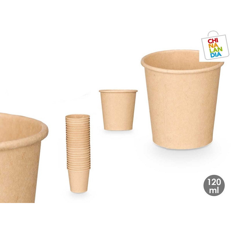 SET 24 VASOS KRAFT 120 ML 1,20€ | CHINALANDIA