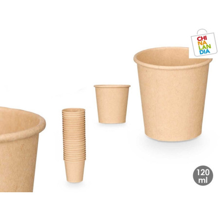 SET 24 VASOS KRAFT 120 ML 1,20€ | CHINALANDIA