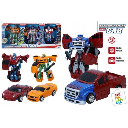 SET 3 VEHICULOS TRANSFORMABLE