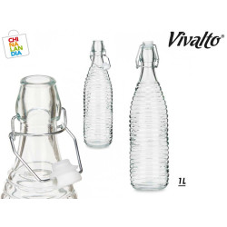 BOTELLA VIDRIO OPTICA 1L RAYAS HORIZONS 1,95€ | CHINALANDIA